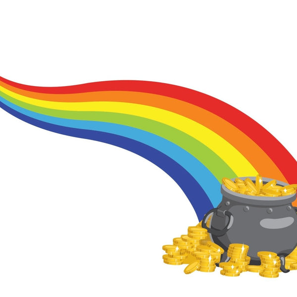 Rainbow with Pot of Gold - Car Floats Reusable Car Decals