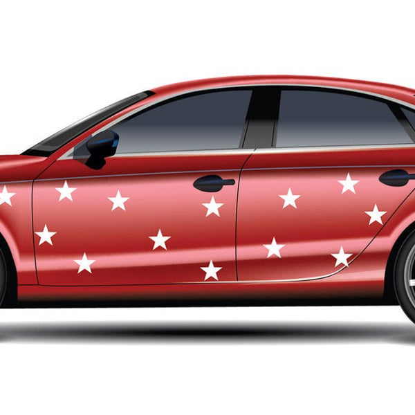 Red, White or Blue Stars - Car Floats Reusable Car Decals