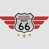 Halloween themed Route 66 decals on a white background.
