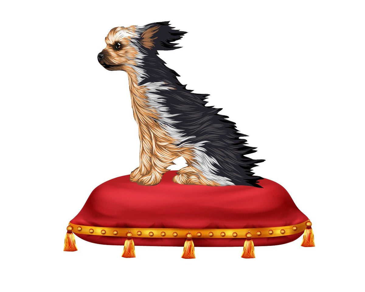 Royal Red Pillow with Gold Tassels for Dogs - CoverAlls Decals