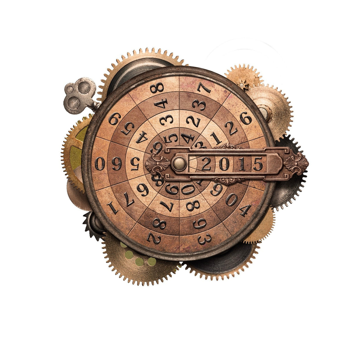 Steampunk Code Lock & Key Decal - CoverAlls Decals
