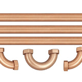 Steampunk Set of Copper Pipe Decals - CoverAlls Decals
