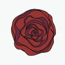  Swirl Rose — deep red