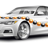 Tennessee Vols Colors Beads - Car Floats Reusable Car Decals