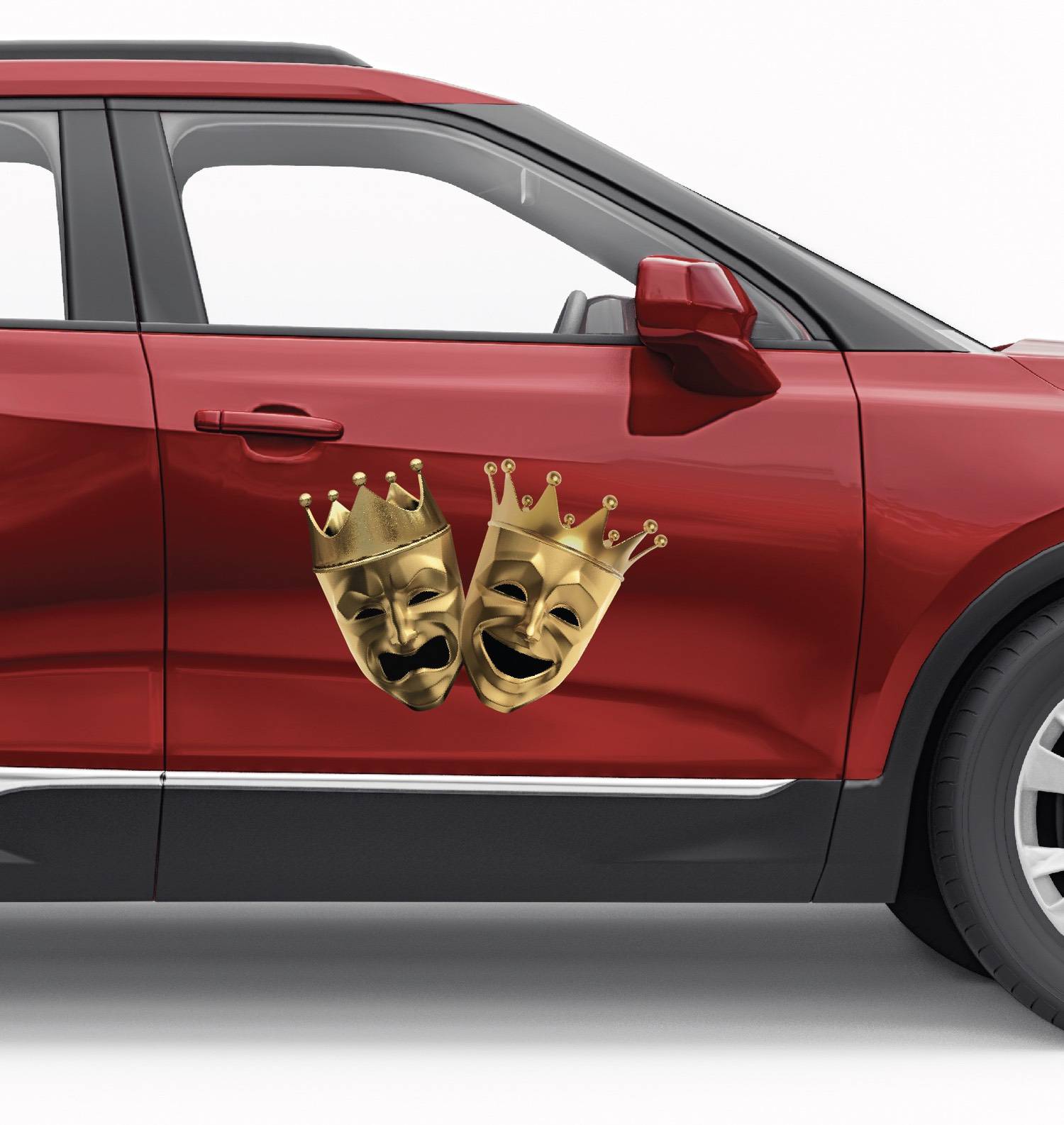 Tragedy & Comedy Theater Mask Decals -- Cover-Alls Decals