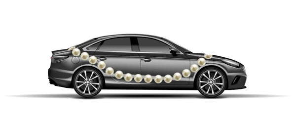 White Pearls - Car Floats Reusable Car Decals