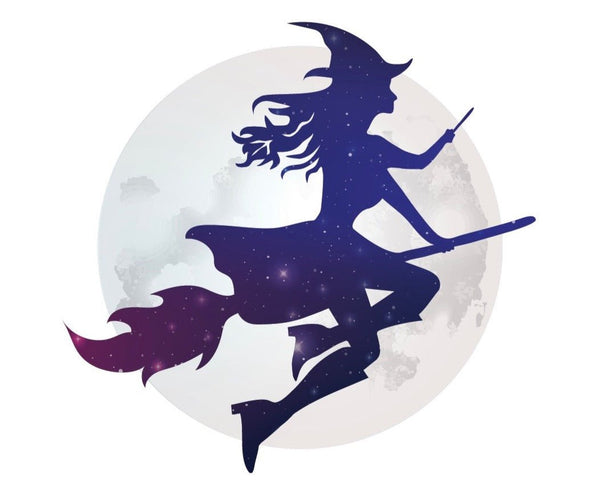Young Witch on Broomstick - CoverAlls Decals